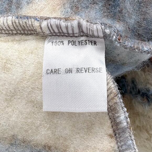 Kamana Retro Plaid Button Front Shacket Size Medium Blue Cream Orange - Picture 8 of 12